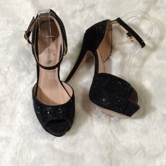 lauren lorraine Shoes - Lauren Lorraine Crystal Ankle Strap Sandals